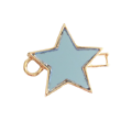 Connecteur étoile pour bracelet jonc en métal doré 30x26mm