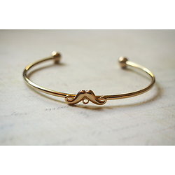 Bangle / Jonc / Support de bracelet en métal argenté / doré à moustaches avec connecteur 6cm