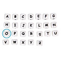 Perle lettre / alphabet en silicone sans BPA 12mm / 2mm