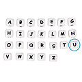 Perle lettre / alphabet en silicone sans BPA 12mm / 2mm