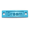 Connecteur pour bracelet en métal peint "DREAM" 35x9mm