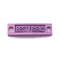 Connecteur pour bracelet en métal peint "Best Friend" 35x9mm