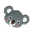 Perle tête de koala en silicone sans BPA - 35x22x8mm