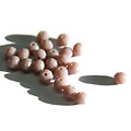15 perles rondes à facettes en cristal de Bohème opaque 6x4mm