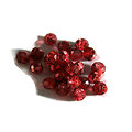 15 perles à facettes en cristal de Bohème bicolores 6x5mm