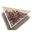 15 perles à facettes en cristal de Bohème - effet glam / transparent 5x6mm