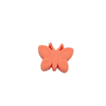 Perle papillon en silicone alimentaire sans BPA 21x29x11mm