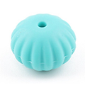 Perle lanterne / perle citrouille à rainures en silicone alimentaire sans BPA 18mm