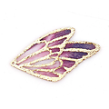 Breloque aile de papillon très fine en tissu et dorure 30x18mm