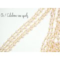 20cm de chaîne façon rosaire en perles de gemmes et fil d'or 14K