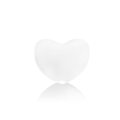 Perle coeur dodu en silicone alimentaire 19x16x10mm