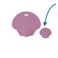 Perle ou anneau de dentition coquillage en silicone alimentaire sans BPA