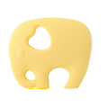 Anneau de dentition éléphant en silicone alimentaire sans BPA 90x68mm