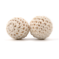 Perle au crochet bois/coton 16mm