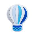 Perle montgolfière arc-en-ciel en silicone alimentaire sans BPA 22x28mm