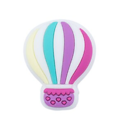 Perle montgolfière arc-en-ciel en silicone alimentaire sans BPA 22x28mm