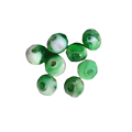 5 perles à facettes en cristal de de Bohème marbré 8x6mm