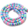 Brin de perles rondelles Katsuki / heïshi multicolores en polymère 5mm - 45cm soit environ 400 perles