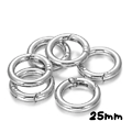 Fermoir-anneau type mousqueton 25mm