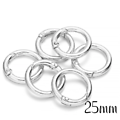 Fermoir-anneau type mousqueton 25mm