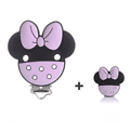 Kit / perle Mickey - Minnie à pois en silicone alimentaire sans BPA