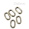 Fermoir-anneau type mousqueton ovale 25x12mm