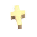 Perle croix catholique en acier inoxydable 5x8mm