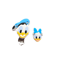 Kit 2 pièces Donald et Daisy en couleur en silicone alimentaire sans BPA