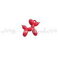 Breloque ballon gonflable chien en acrylique 32x32mm