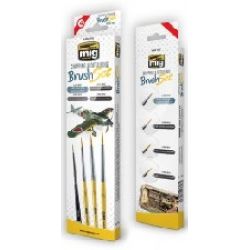 CHIPPING & DETAILING BRUSH SET 4 PINCEAUX   7603