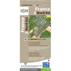 CARTE FRANCE NORD-EST 1/500000                2022