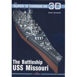 BATTLESHIP USS MISSOURI    SUPER DRAWINGS 34 16029