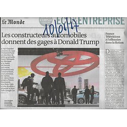LE MONDE n°22392 10/01/2017  Isabelle Huppert/ Primaire à gauche/ Finance de l'ombre/ Pablo Larrain/ Mario Soares/ Transports Paris