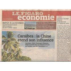 LE FIGARO n°23329 17/08/2019  Protéger les espèces menacées/ Pasolini/ Fanny Ardant/ La Chine, pirate des Caraïbes