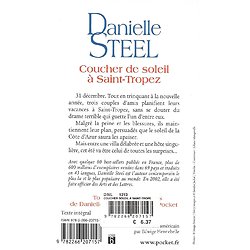 "Coucher de soleil à Saint-Tropez" Danielle Steel/ Excellent état/ 2013/ Livre poche