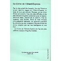 "Le crime de l'Orient-Express" Agatha Christie/ Bon état/ 1994/ Livre poche