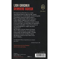 "Derniers adieux" Lisa Gardner/ Bon état d'usage/ 2013/ Livre poche