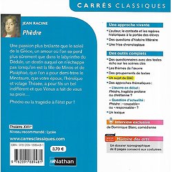 "Phèdre" Racine/ Carré Classiques Nathan/ Très bon état/ Livre poche