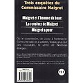Trois enquêtes du commissaire Maigret, Georges Simenon/ Bon état/ 1994/ Livre broché