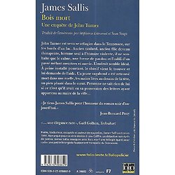"Bois mort" James Sallis/ Excellent état/ 2009/ Livre poche