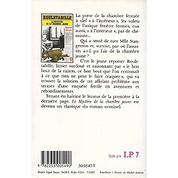 "Le mystère de la chambre jaune" Gaston Leroux/ Très bon état/ 1987/ Livre poche