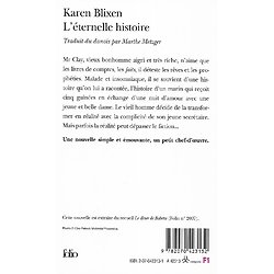 "L'éternelle histoire" Karen Blixen/ Très bon état/ Livre poche