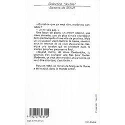 "Moderato cantabile" Marguerite Duras/ Très bon état/ 2001/ Livre poche