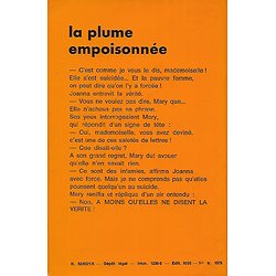"La plume empoisonnée" Agatha Christie/ Club des masques/ Etat correct-passable/ 1978/ Livre poche 