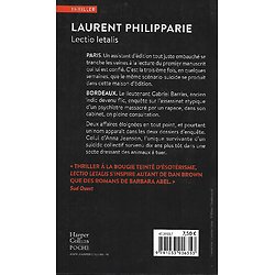 "Lectio Letalis" Laurent Philipparie/ Très bon état/ 2020/ Livre poche