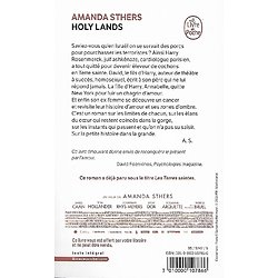 "Holy Lands" (Les Terres Saintes) Amanda Sthers/ Comme neuf/ 2021/ Livre poche