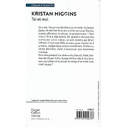 "Toi et moi" Kristan Higgins/ Très bon état/ 2020/ Livre poche