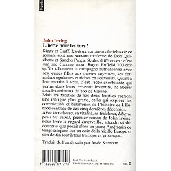 "Liberté pour les ours!" John Irving/ Bon état/ 1993/ Livre poche