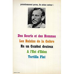 "Tendre Jeudi" John Steinbeck/ 1965/ Livre poche très bien conservé