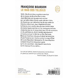 "Le Mas des Tilleuls" de Françoise Bourdon/ Bon état d'usage/ 2014/ Livre poche 